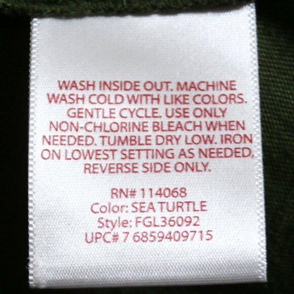 FADED GLORY Women's Top Blouse Color Sea Turtle (Olive Green) M (8-10) - Picture 7 of 7